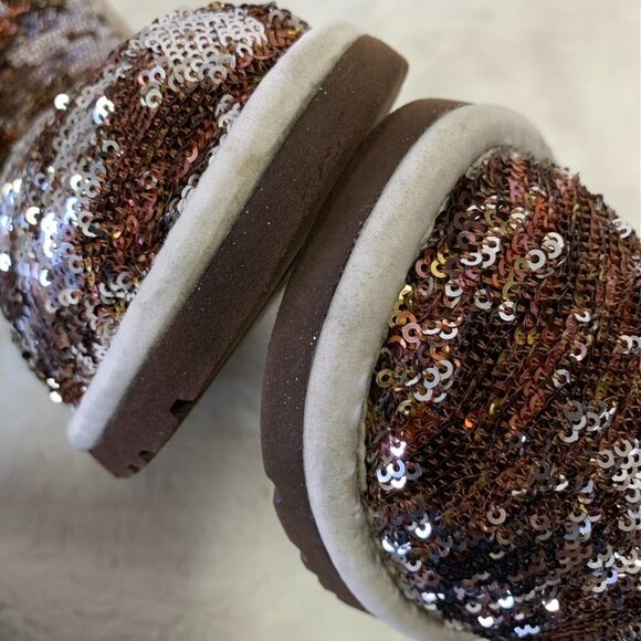 UGG 3353 Classic Short Champagne Sparkles Boots size 5 - Picture 13 of 16